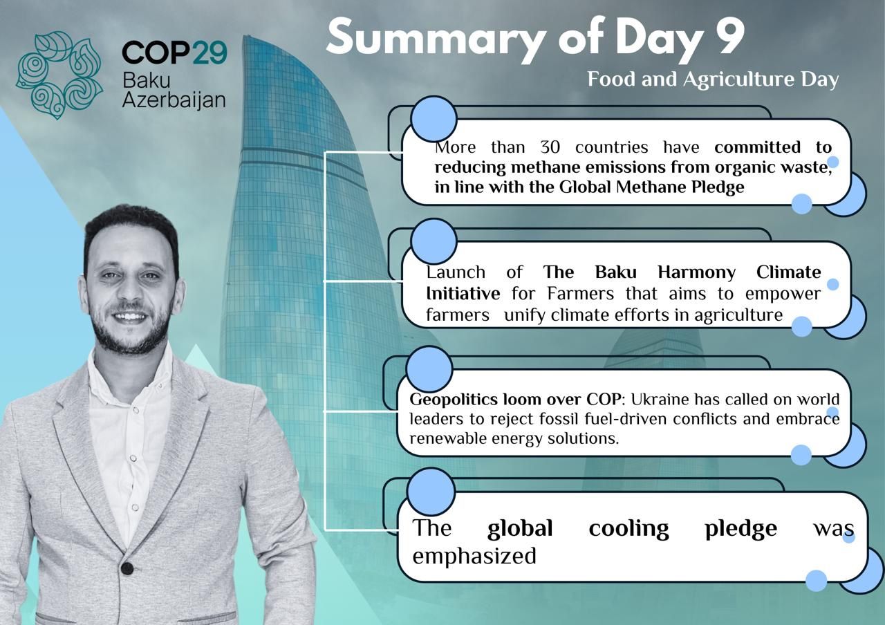 Day 9 At Cop29 : the Day of Food and Agriculture